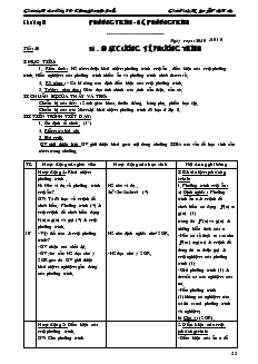 Giáo án Đại số 10 năm học 2010- 2011 Tiết 19 Đại cương về phương trình