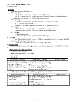 Giáo án Đại số 10 nâng cao - Hàm số bậc nhất