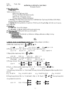Giáo án Đại số 10 nâng cao năm học 2010- 2011 Tiết 32 Kiểm tra viết giữa chương 3