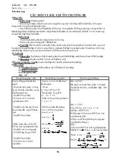 Giáo án Đại số 10 nâng cao năm học 2010- 2011 Tiết 39- 40 Câu hỏi và bài tập ôn chương III