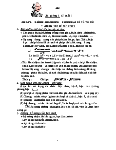 Giáo án Đại số 10 Phương trình , hệ phương trình đại số và vô tỷ