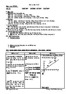 Giáo án Đại số 10 Tiết 28 Phương trình đường thẳng