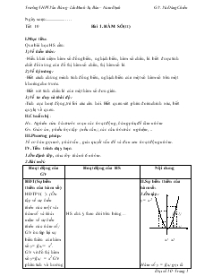 Giáo án Đại số 10 Trường THPT Vân Bảng-Liên Minh-Vụ Bản – Nam Định Tiết 10 Bài 1 Hàm số( tiếp)