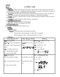Giáo án Đại số 10 Tuần 26 - Tiết 33 - Luyện tập