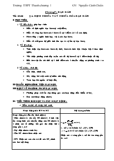 Giáo án Đại số 11  Chương V Đạo Hàm