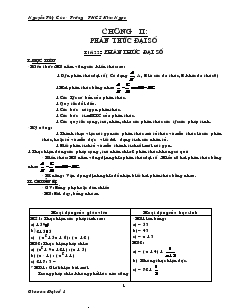 Giáo án Đại số 8 Chương II Phân thức đại số