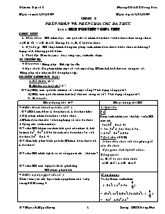 Giáo án Đại số 8 - Phòng GDĐT Đông Sơn