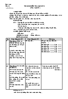 Giáo án Đại số 8 Tiết 40 Trả bài kiểm tra học kỳ I( phần đại số )