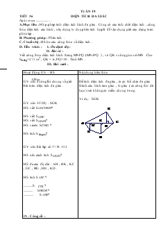 Giáo án Hình 8 năm học 2008 – 2009 Tiết 36 Diện tích đa giác