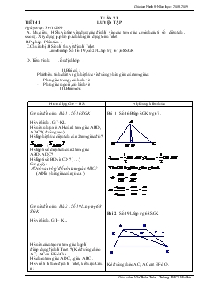 Giáo án Hình 8 năm học 2008 – 2009 Tiết 41 Luyện Tập