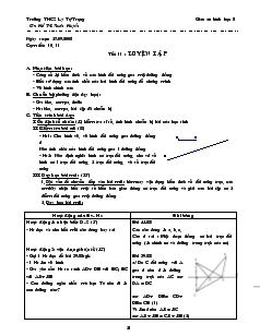 Giáo án hình 8 từ tiết 11 đến tiết 20 Trường THCS Lý Tự Trọng