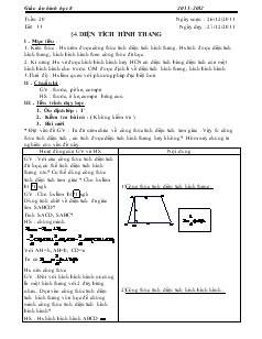 Giáo án hình 8 từ tiết 33 đến tiết 48