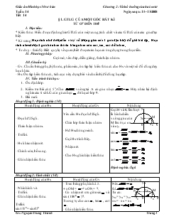 Giáo án Hình học 10 cơ bản Chương 2 Tích vô hướng của hai vectơ