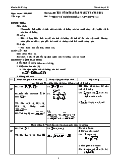 Giáo án Hình học 10 cơ bản năm học 2007- 2008 Tiết 18 Tích vô hướng của hai vectơ (tiếp theo)