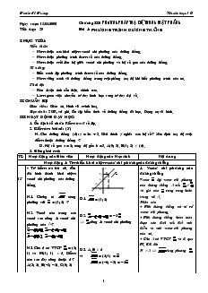 Giáo án Hình học 10 cơ bản năm học 2007- 2008 Tiết 29 Phương trình đường thẳng