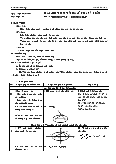 Giáo án Hình học 10 cơ bản năm học 2007- 2008 Tiết 37 Bài 3 Phương trình đường elip