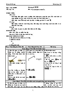 Giáo án Hình học 10 cơ bản Tiết 1 Bài 1 Các định nghĩa