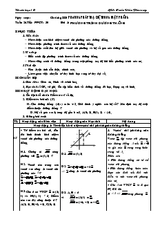 Giáo án Hình học 10 cơ bản tiết 30 Bài 1 Phương trình đường thẳng