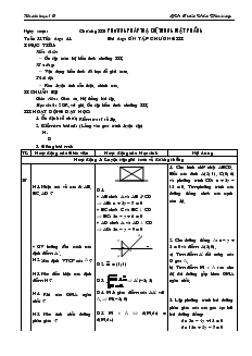Giáo án Hình học 10 cơ bản tiết 41 Ôn tập chương III