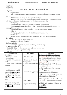 Giáo án Hình học 10 (cơ bản) Trường THPT Mường Nhà