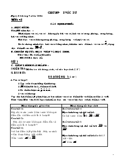 Giáo án Hình học 10 học kỳ 1 năm học 2006- 2007