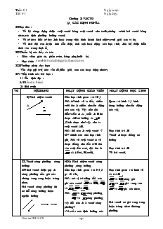 Giáo án Hình học 10 học kỳ I ban cơ bản