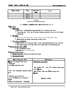 Giáo án Hình học 10 học kỳ I trường THCS và THPT Nà Chì