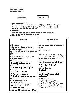 Giáo án Hình học 10 năm học 2001- 2002 Tiết 14 Bài tập