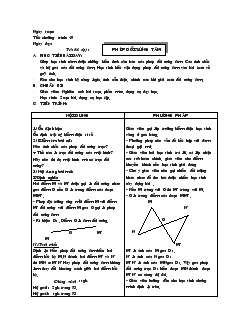 Giáo án Hình học 10 năm học 2001- 2002 Tiết  49 Phép đối xứng tâm
