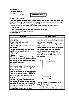 Giáo án Hình học 10 năm học 2001- 2002 Tiết 54 Phép dời hình (tiếp)