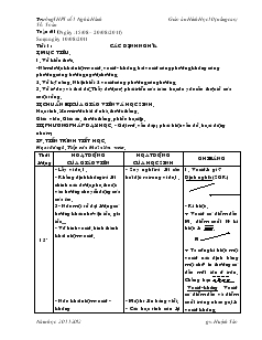 Giáo án Hình Học 10 (nâng cao) Trường THPT số 1 Nghĩa Hành