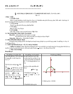 Giáo án Hình học 10 nâng cao từ tiết 15 đến tiết 25