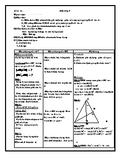 Giáo án Hình học 10 Tiết 16 Bài Tập