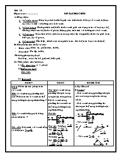 Giáo án Hình học 10 Tiết 20 Ôn tập học kì I