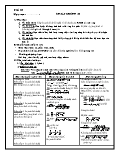 Giáo án Hình học 10 Tiết 28 Ôn tập chương II