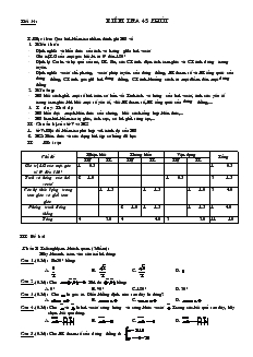 Giáo án Hình học 10 Tiết 34 Kiểm tra 45 phút