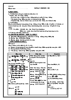 Giáo án Hình học 10 Tiết 40 Ôn tập chương III