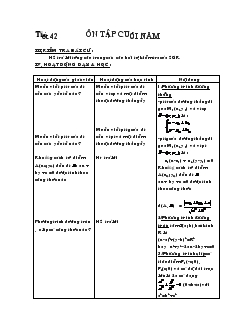 Giáo án Hình học 10 Tiết 42 Ôn tập cuối năm