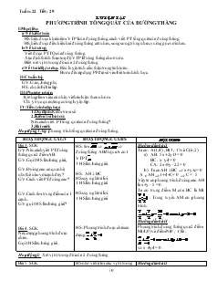 Giáo án Hình học 10 Tuần 22 Tiết 29 Luyện tập phương trình tổng quát của đường thẳng