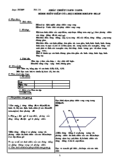 Giáo án Hình học 11 cơ bản từ tiết 28 đến tiết 38