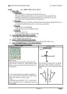 Giáo án Hình học 11 Trường THPT Thiên Hộ Dương tiết 3 Phép đối xứng trục