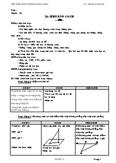 Giáo án Hình học 11 Trường THPT Thiên Hộ Dương tiết 37, 38 Khoảng cách