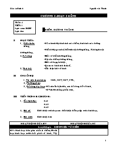 Giáo án Hình học 6 Chương I Đoạn Thẳng