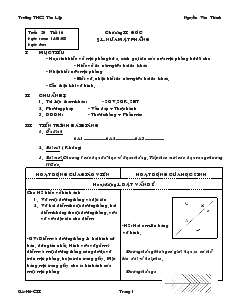 Giáo án Hình học 6 học kỳ II Trường THCS Tân Lập