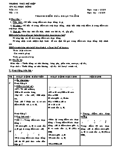 Giáo án Hình học 6 Trung điểm của đoạn thẳng