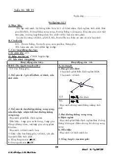 Giáo án Hình học 7 tuần 16, 17 trường THCS TT BỐ Hạ