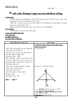 Giáo án Hình học 7 tuần 32, 33 trường THCS TT BỐ Hạ