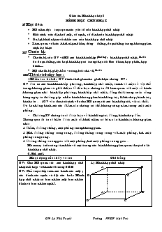 Giáo án Hình học 8 Hình hộp chữ nhật