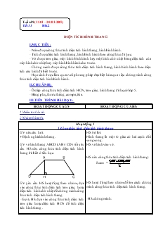 Giáo án Hình học 8 học kỳ II năm học 2007- 2008