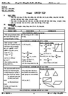 Giáo án Hình học 8 năm học 2004- 2005 Tiết 27 Luyện tập